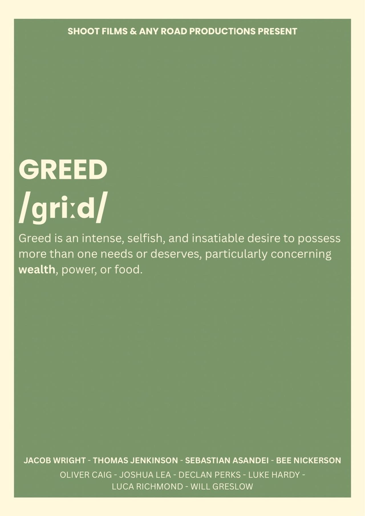Poster do filme GREED