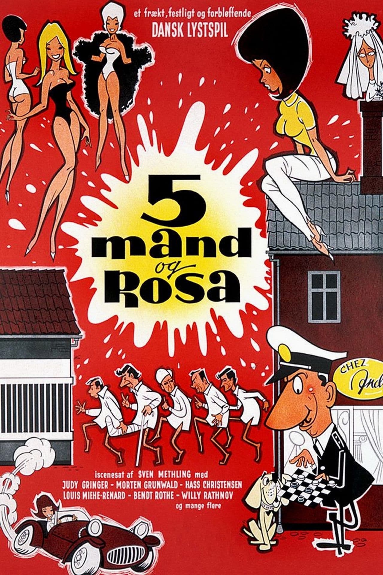 Poster do filme 5 mand og Rosa